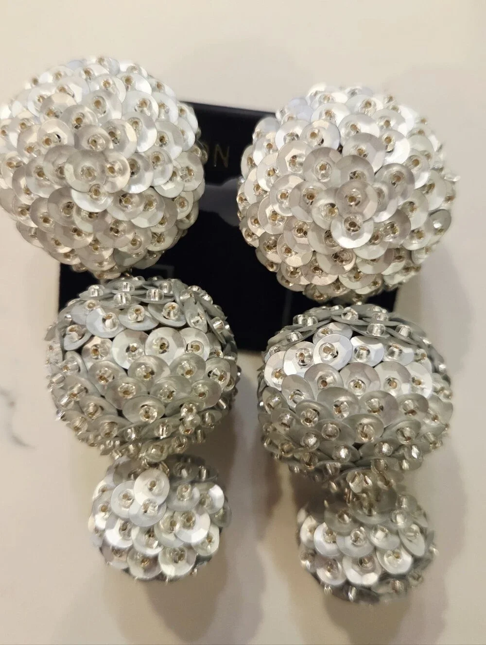 BOLD VTG DALESSIO Mixed Colors  Shapes Gold Earrings Clip On 1980 Runway Lot 9